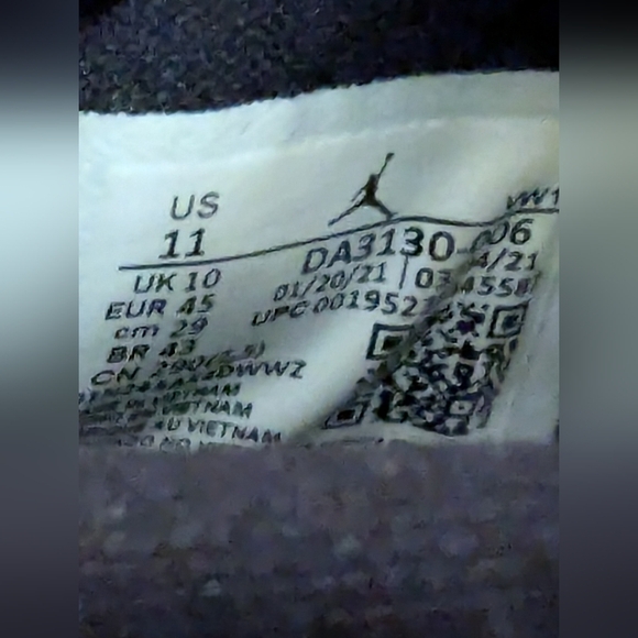 Jordan Zion 1 Black White Crimson Red Basketball Shoes D Mens Size 11 - Picture 4 of 16